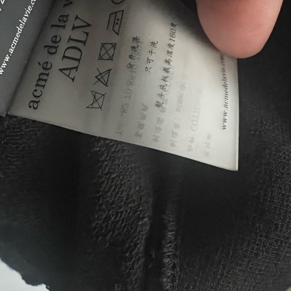 Acmé de La Vie ADLV BABY FACE HOODIE BLACK DONUT Size 1 Oversized Travis Scott - Picture 11 of 11